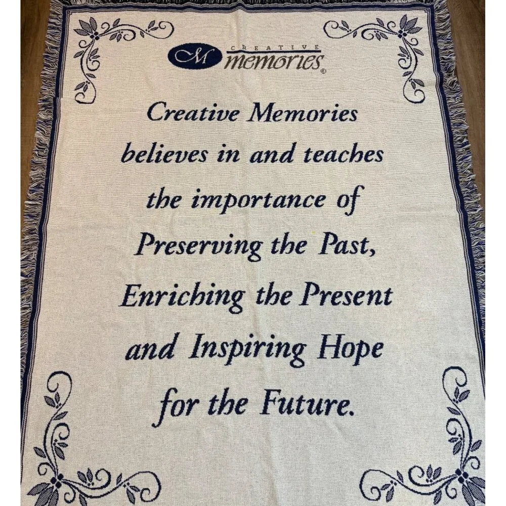 Creative Memories Tapestry Throw Blanket 48” X 61